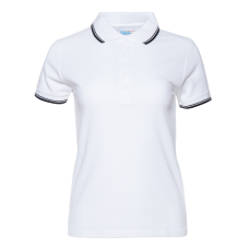 Рубашка поло женская STAN с окантовкой хлопок/полиэстер 185, 04BK, Белый
