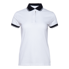 Рубашка поло женская STAN с контрастными деталями хлопок/полиэстер 185, 04CW, Белый